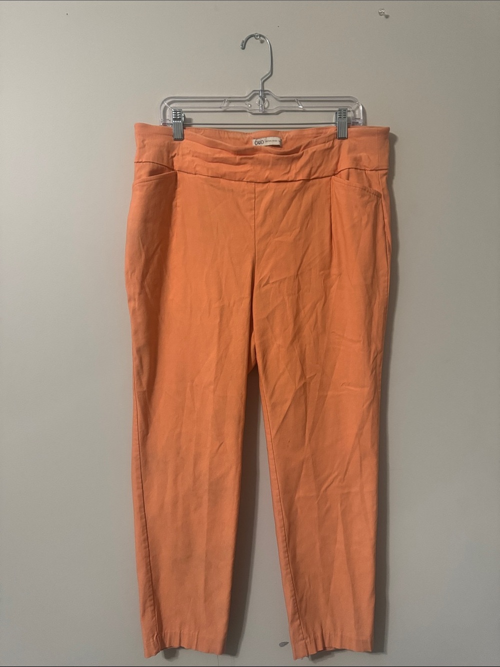 Cato Peach-Orange Straight Skirt